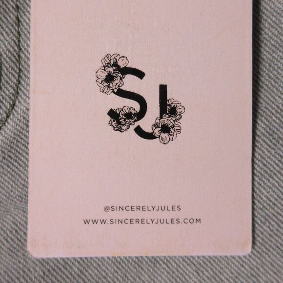 SINCERELY JULES High Rise Pale Green Denim Jean Shorts Sz 13/30 Cut Off Hem NWT - Picture 5 of 12